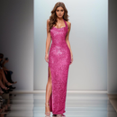 Prom Dress Sequin Sleeveless Boycon Split Floor Length Sparkly Maxi Dress Wedding Guest Dresses Formal Wear Dresses