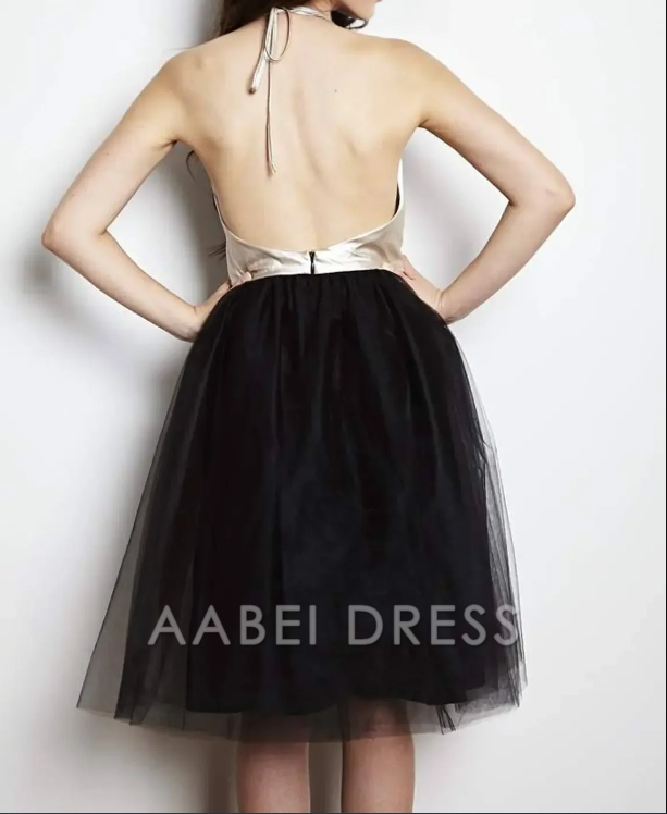 AABEI DRESS Party Dress Elegant A Line Halter Backless Lace Up Prom Dresses