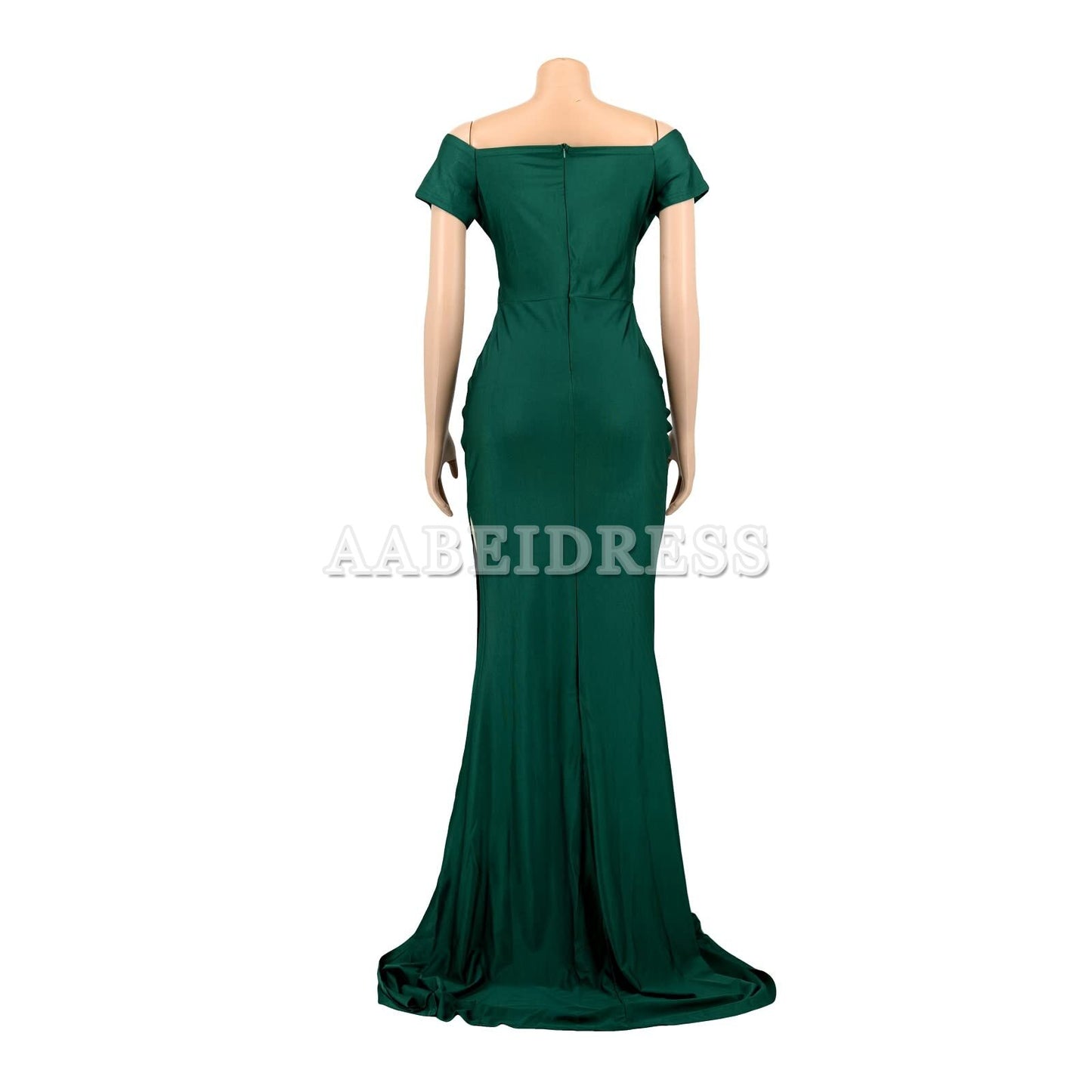 Prom Dress V Neck Sexy Party Maxi Dress Short Sleeve Off Shoulder Wrap Side Split Bodycon Evening Cocktail Dresses Wedding Guest Dresses Formal Wear Dresses