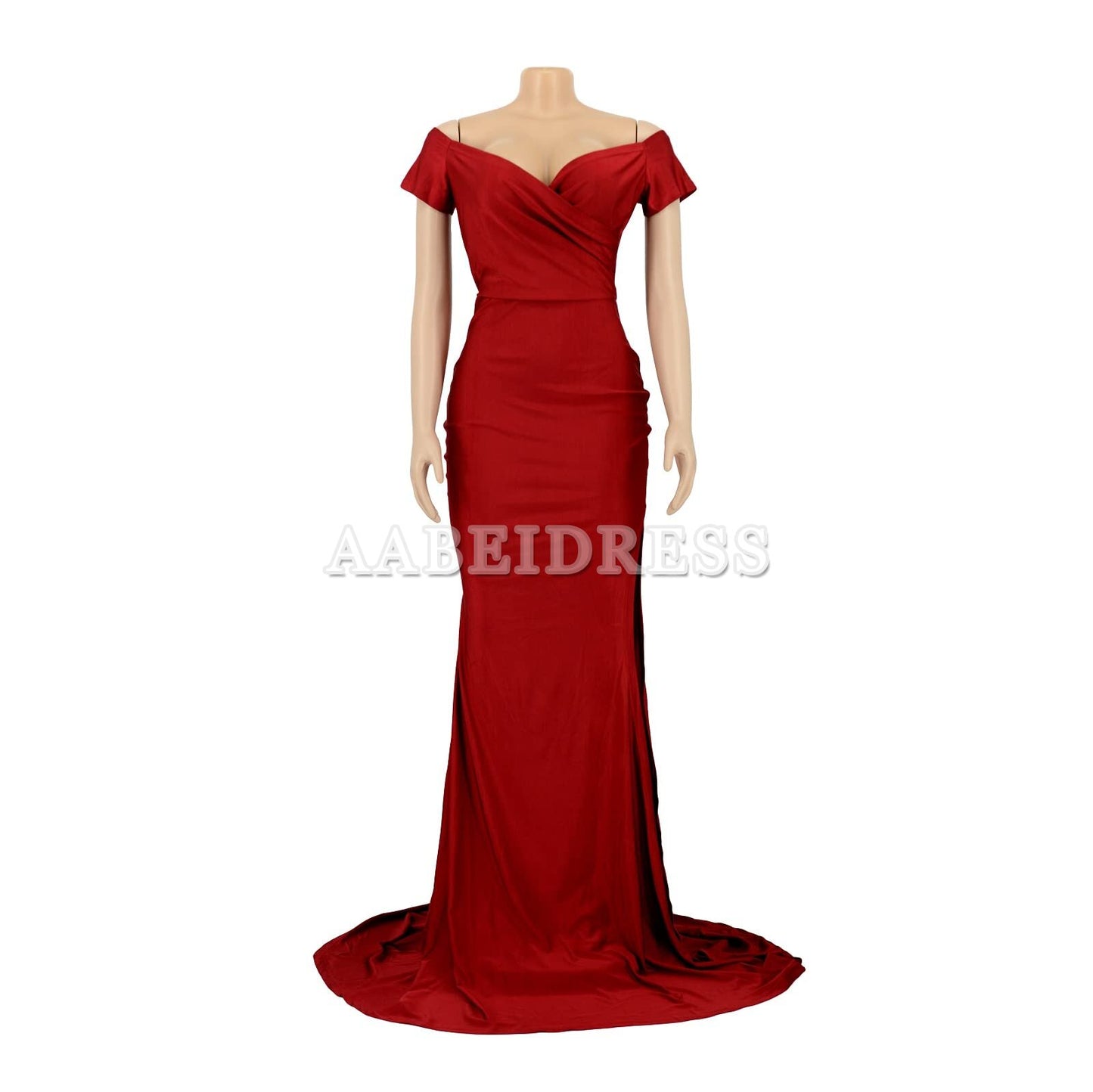 Prom Dress V Neck Sexy Party Maxi Dress Short Sleeve Off Shoulder Wrap Side Split Bodycon Evening Cocktail Dresses Wedding Guest Dresses Formal Wear Dresses
