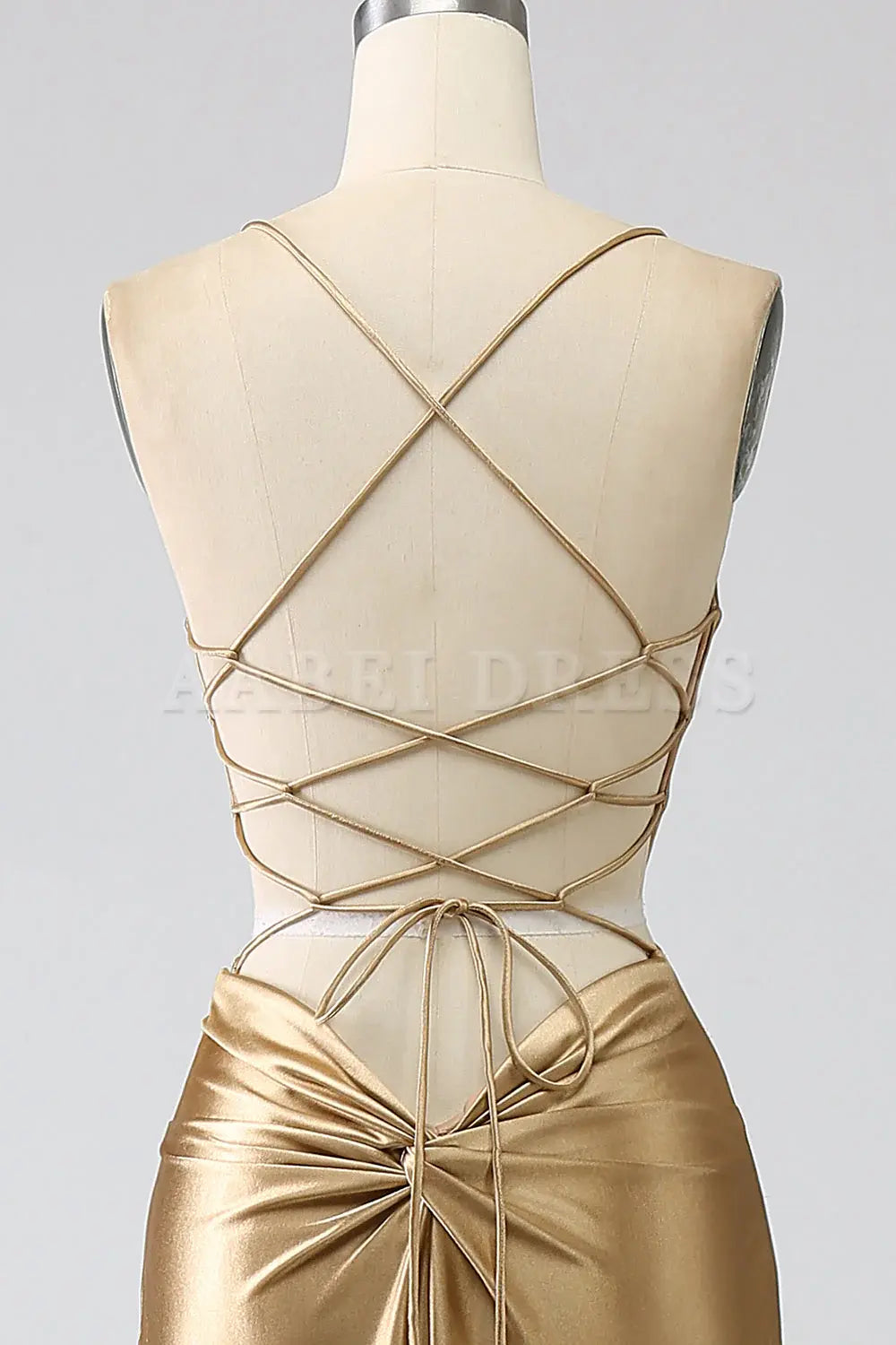 Prom Dress Mermaid Cultivate oneself Spaghetti Straps Backless Satin Long with Lace-up Back Elegant Simple Formal Wear Dresses