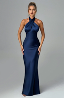 Formal Wear Dresses Prom Dresses Elegant Mermaid Halter Sleeveless Backless Sheath Dresses High Quality Wedding Guests Dresses