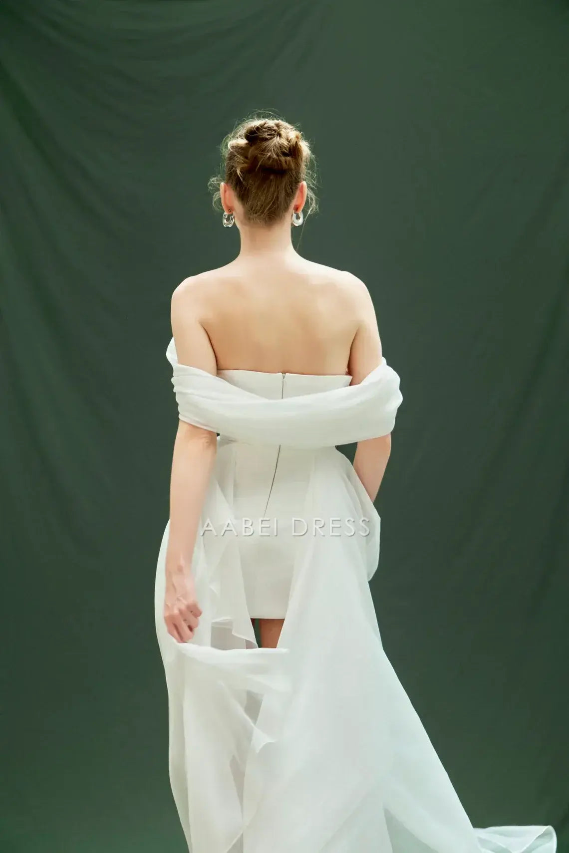 AABEI DRESS Party Dress Off Shoulder Pleated Fashion Short Prom Dress