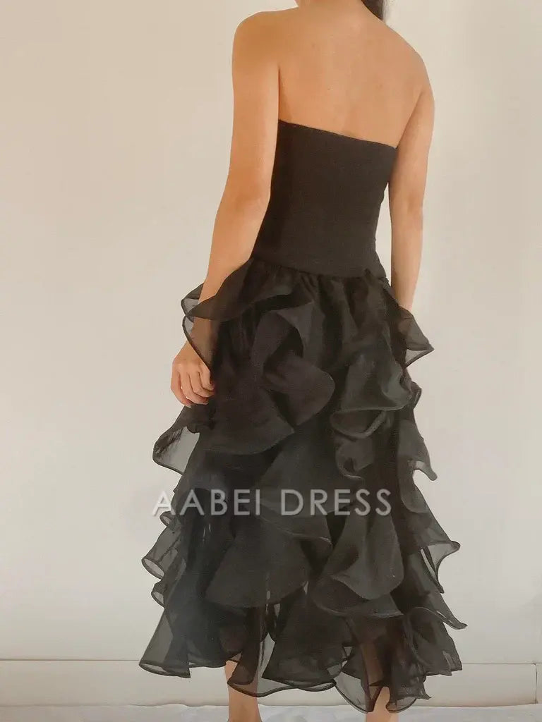 AABEI DRESS Party Dress Exquisite Off Shoulder Irregular Ruched Backless Fashion Prom Dress