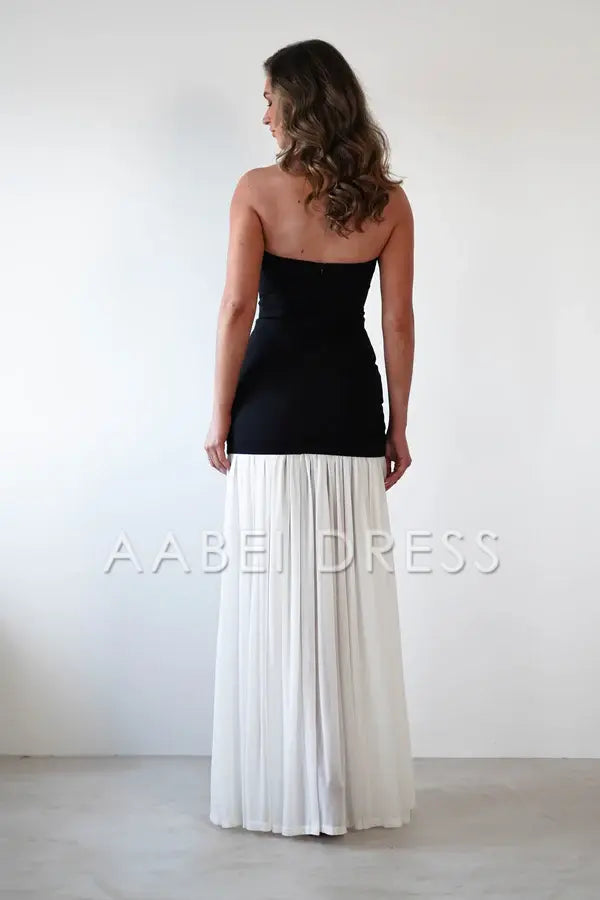 AABEI DRESS Prom Dress Elegant Strapless Gorgeous Exquisite Pleated Skirt Flowy Dress