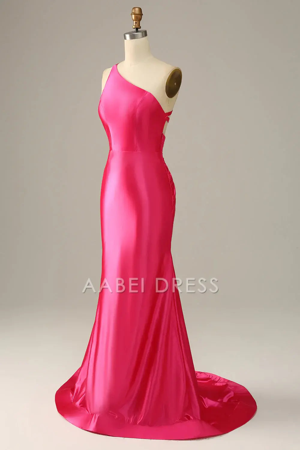 AABEI DRESS Hot Sale Prom Dress Elegant One Shoulder Mermaid Backless Sweep Train Formal Dress