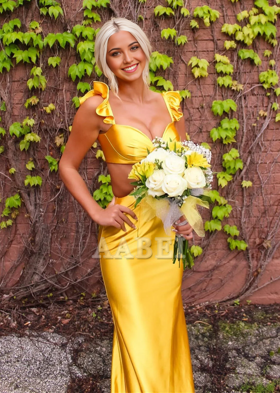 Evening Dress Flutter Sleeve Cutout Mermaid Fitted Gown Lace up Backless Exquisite Sexy Charming Formal Women's Dresses