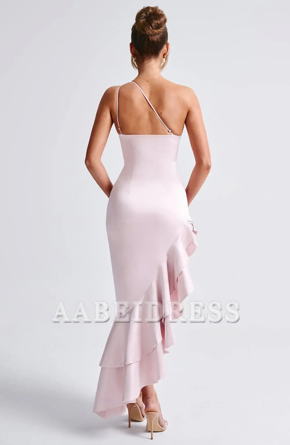 Formal Wear Dresses Prom Dresses Exquisite Double Frill Hem Gathered Shoulder Asymmetric Gathering Waist Unique Fashion Dresses Wedding Guests Dresses