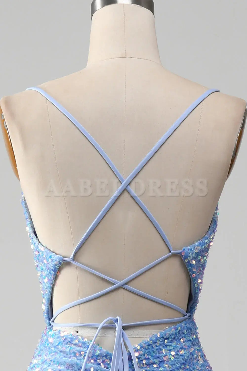 Prom Dress Mermaid Cultivate oneself Spaghetti Strap Side Fork Backless Sparkly Sequins Long Charming Formal Wear Dresses
