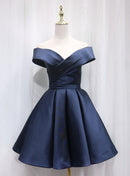 AABEI DRESS New Homecoming Dress Elegant A-Line Sleeveless Off Shoulder Pleated Beautiful Simple Short Prom Dresse