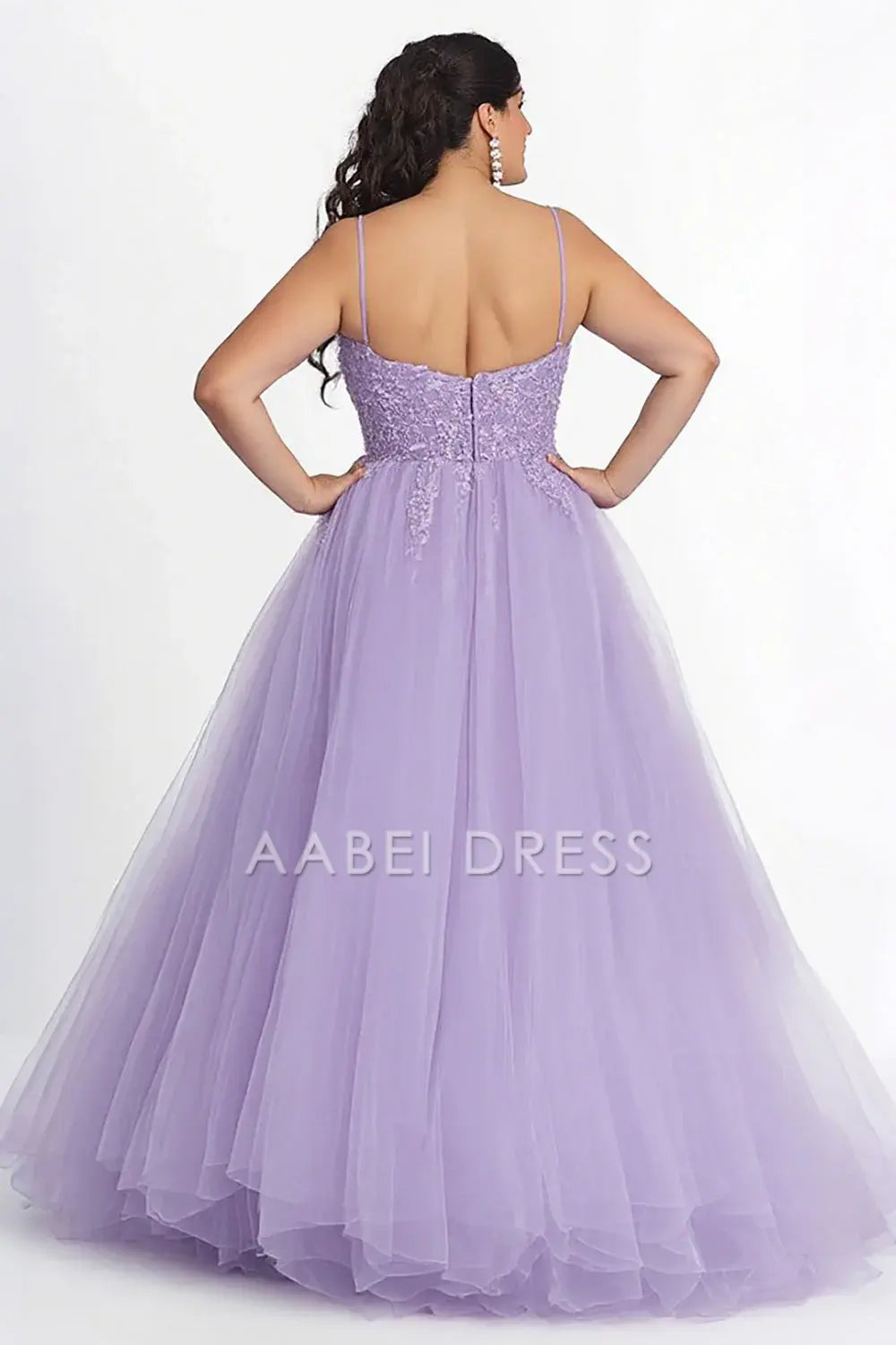 AABEI DRESS Hot Sale Prom Dress A Line Spaghetti Straps Long With Appliques Gorgeous Formal Dress