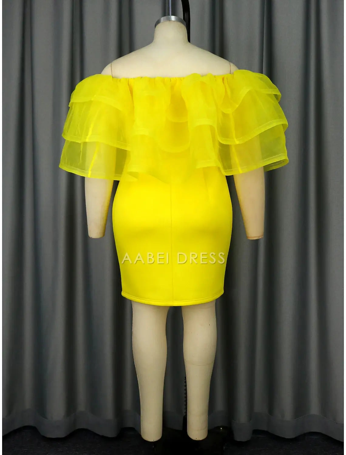 AABEI DRESS New Homecoming Dress Sheath Cocktail Dresses Tiered Plisse Dress Party Off Shoulder Tulle with Ruffles Dress Elegant Short Prom Dresses