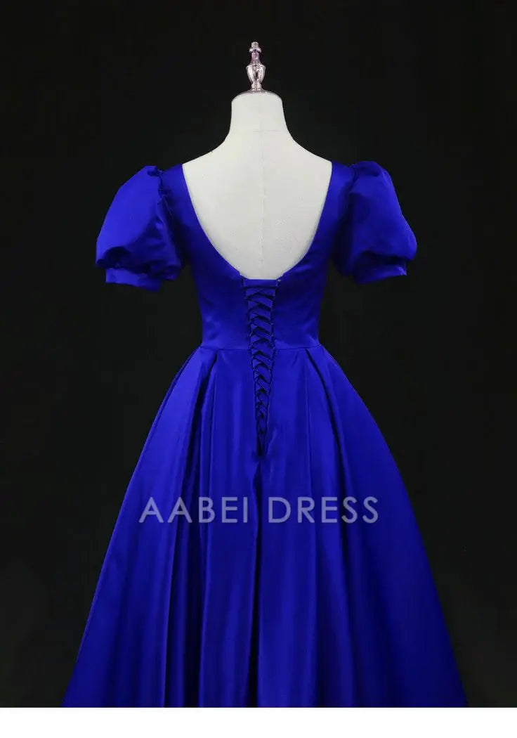 AABEI DRESS Short Party Dress A Line Sweetheart Short Sleeve Tea Length Homecoming Dress
