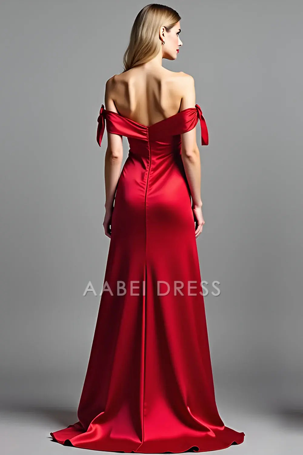 AABEI DRESS Hot Sale Prom Dress Elegant Sheath Off The Shoulder Backless Long With Slit Charming Formal Dress