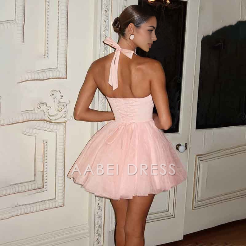 AABEI DRESS New Homecoming Dress Halter Backless Evening Party Dress Bodycon Elegant Sexy Party Dress