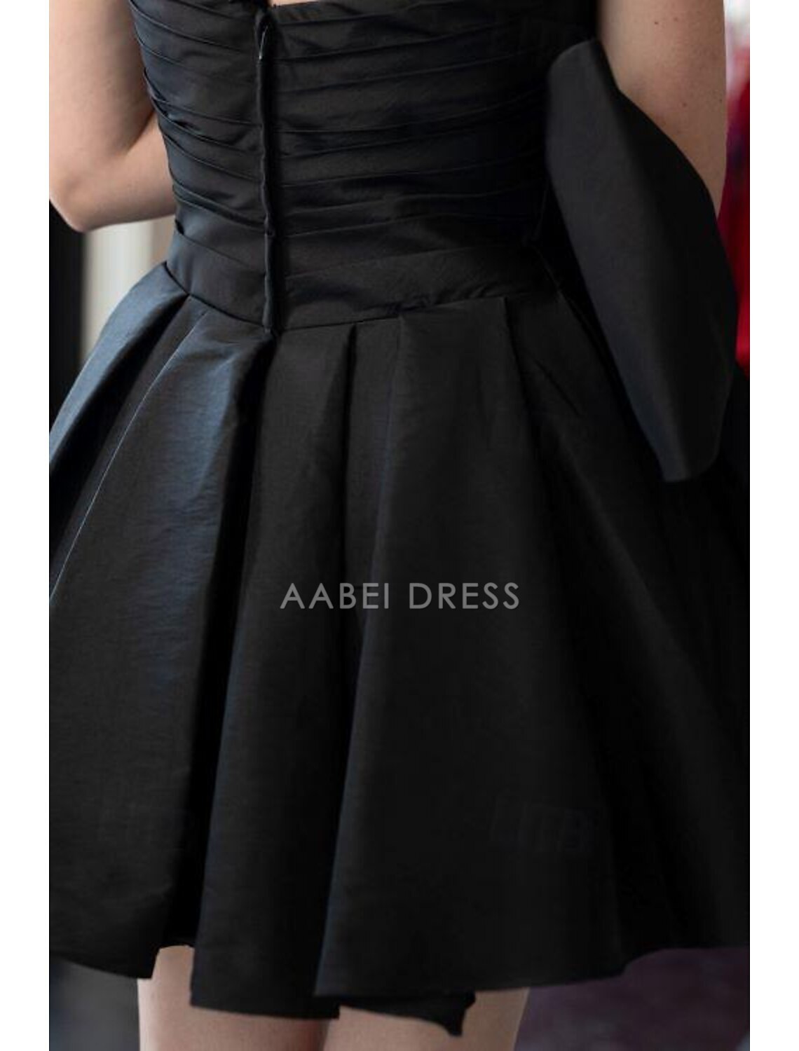 AABEI DRESS New Homecoming Dress Exquisite A-Line Holiday Graduation Sleeveless Strapless with Bow(s) Pleats Short Prom Dresses