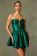 AABEI DRESS Short Prom Dress Fashion A-Line Strapless Sweetheart Neckline Pleated Mini Dress Hot Sale Homecoming Dress