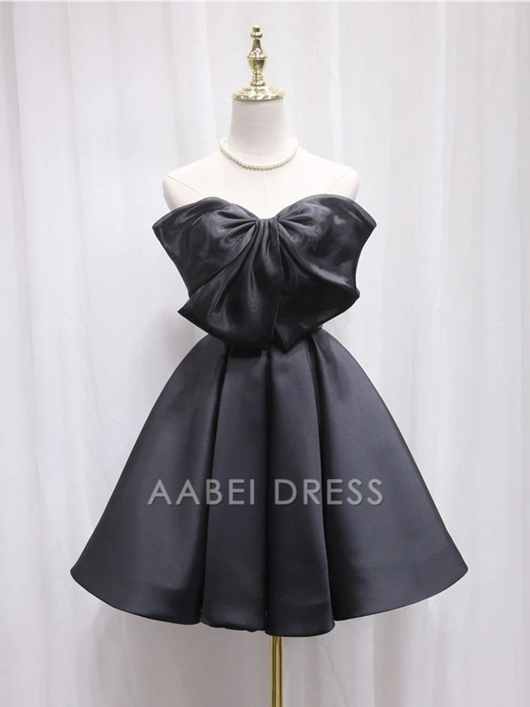 AABEI DRESS New Homecoming Dress Exquisite A-Line Strapless Sleeveless Bow Fashion Short Prom Dresse
