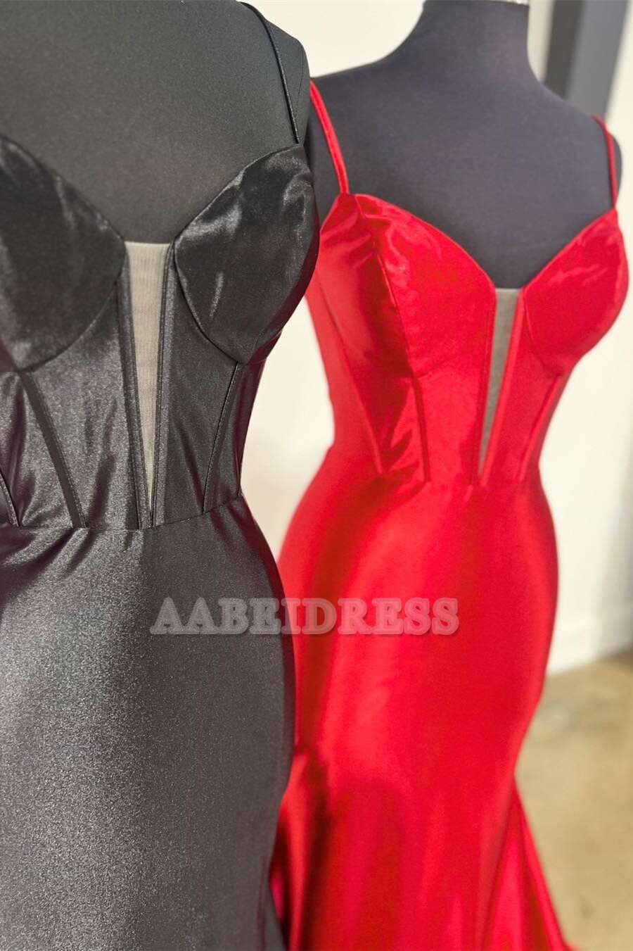 Evening Dress Sweetheart Spaghetti Strap Satin Mermaid Cultivate oneself Long Prom Dress Elegant Formal Women's Dresses