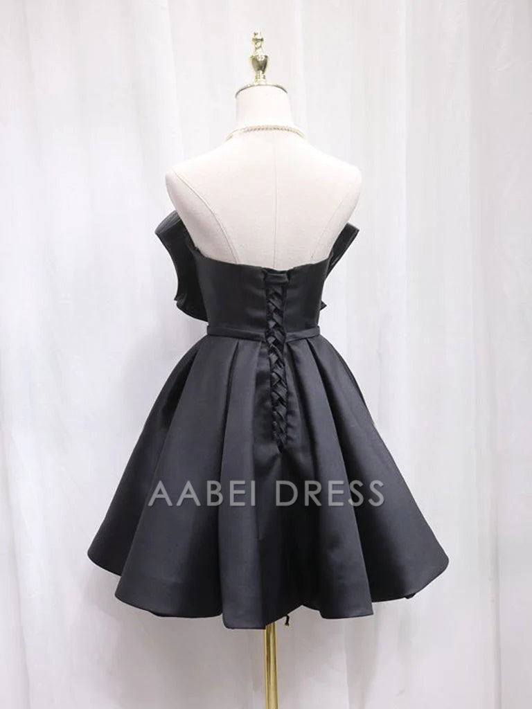 AABEI DRESS New Homecoming Dress Exquisite A-Line Strapless Sleeveless Bow Fashion Short Prom Dresse
