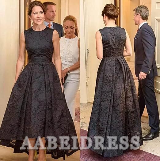 AABEI DRESS Mother of the Bride Dresses Elegant Lace High Low Evening Occasion Dresses A Line Sleeveless Jewel Neck Party Cocktail Gowns Wedding Guests Dresses