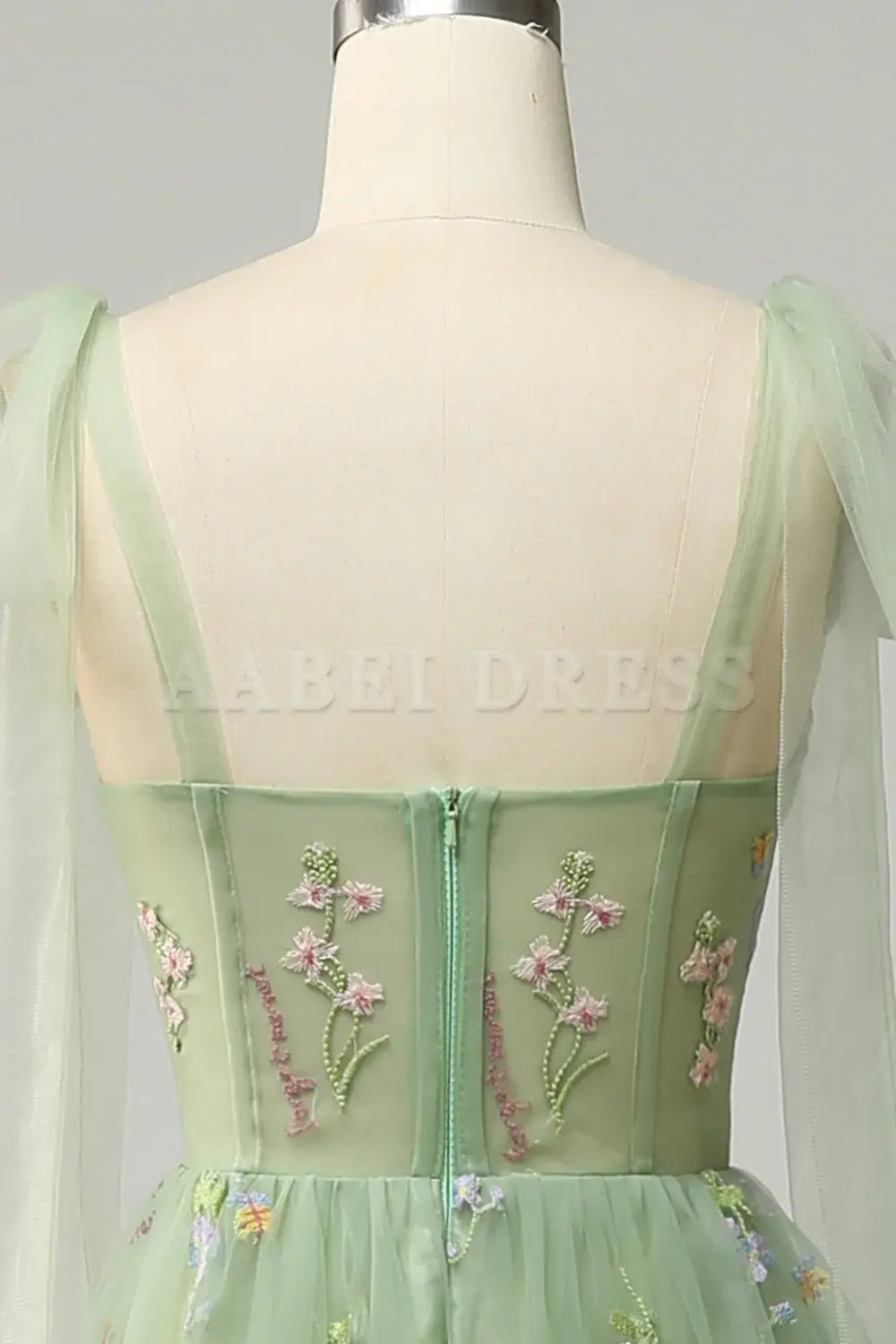 Prom Dress A Line Spaghetti Straps Corset Lace up Long Embroidery Luxurious Formal Wear Dresses