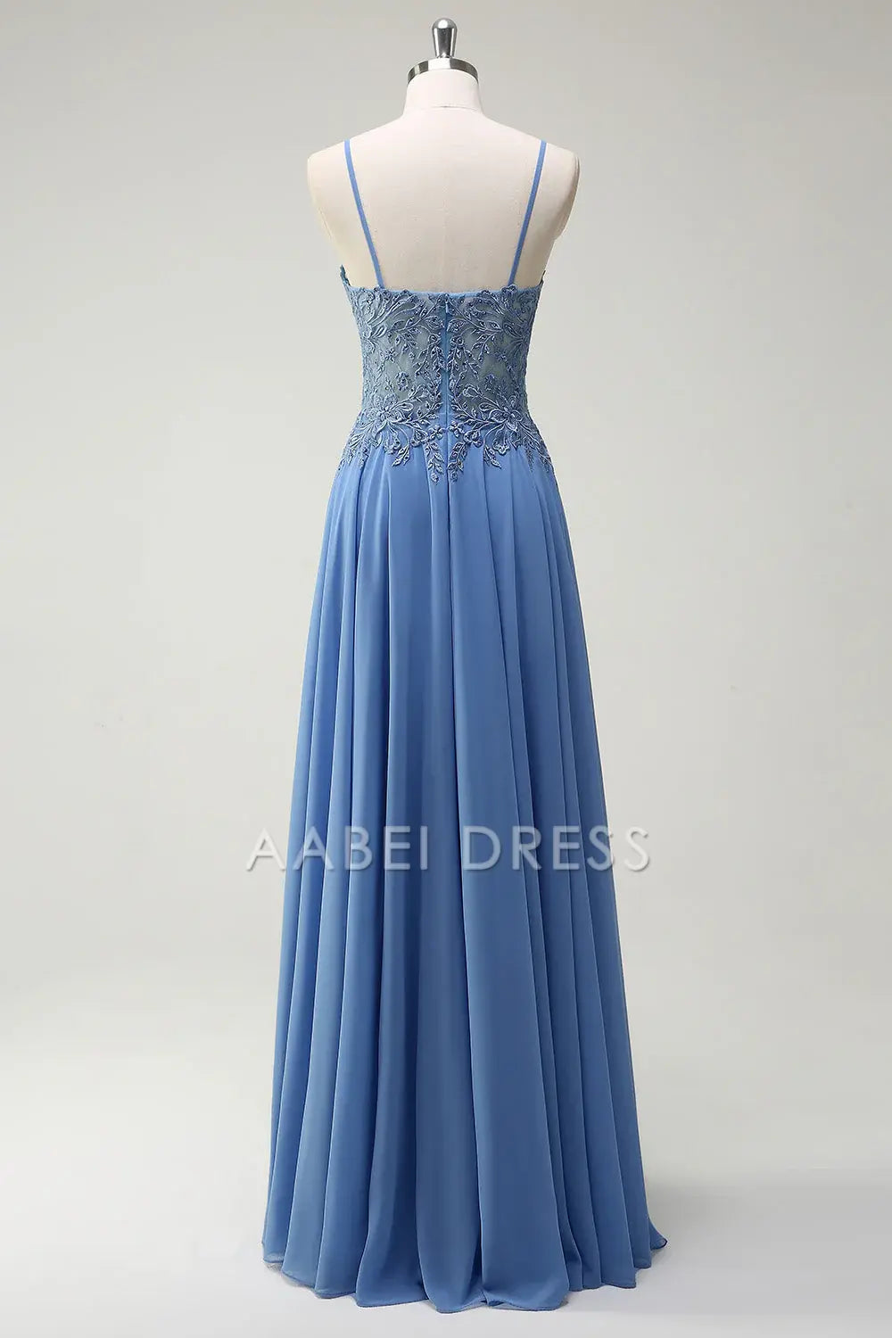 AABEI DRESS Hot Sale Prom Dress A Line Spaghetti Straps Pleated Appliques Fashion Long Party Dress