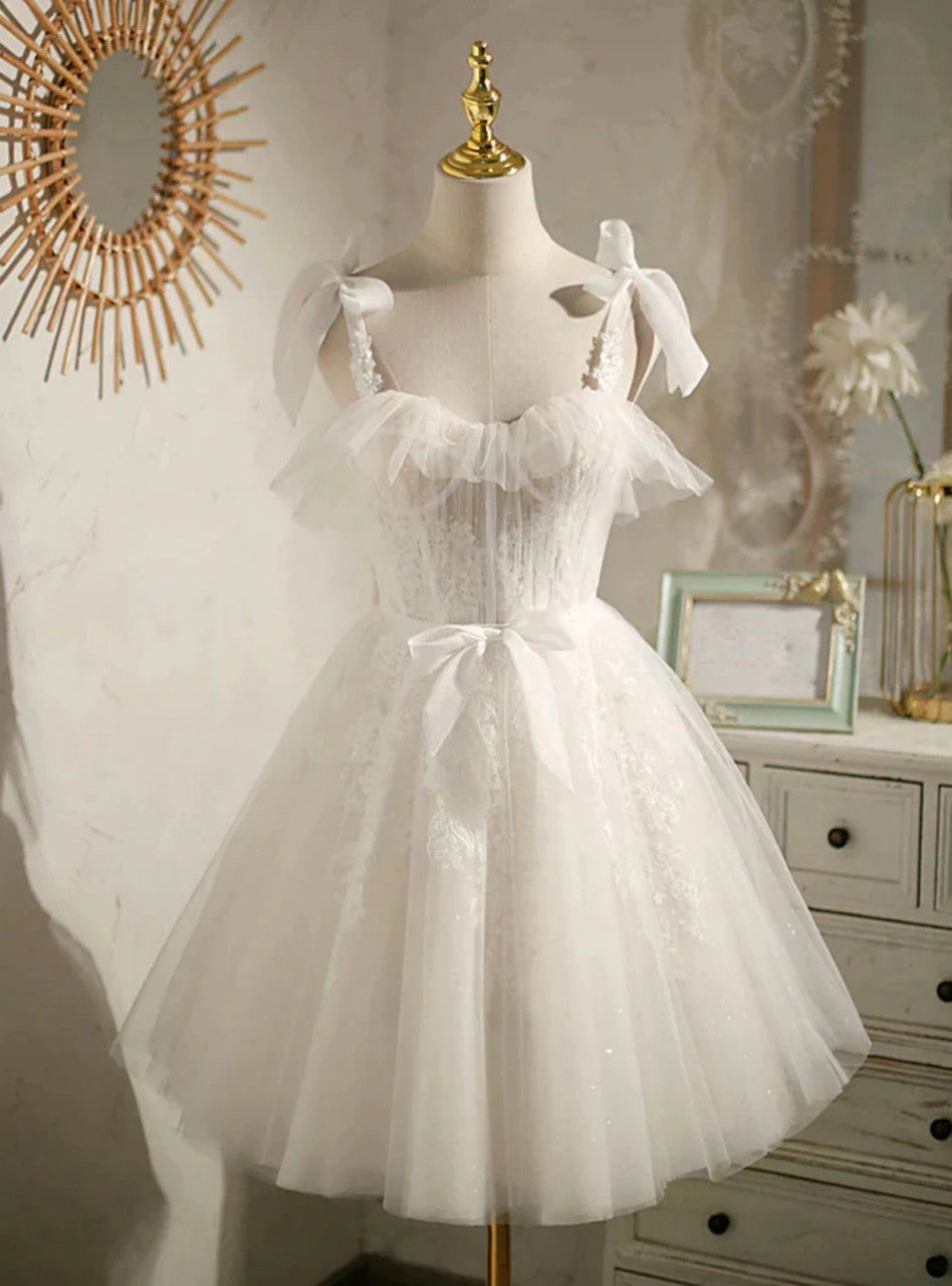 AABEI DRESS New Homecoming Dress Exquisite A-Line Sweetheart Spaghetti Straps Sleeveless Lace Applique Sweet Short Prom Dresse