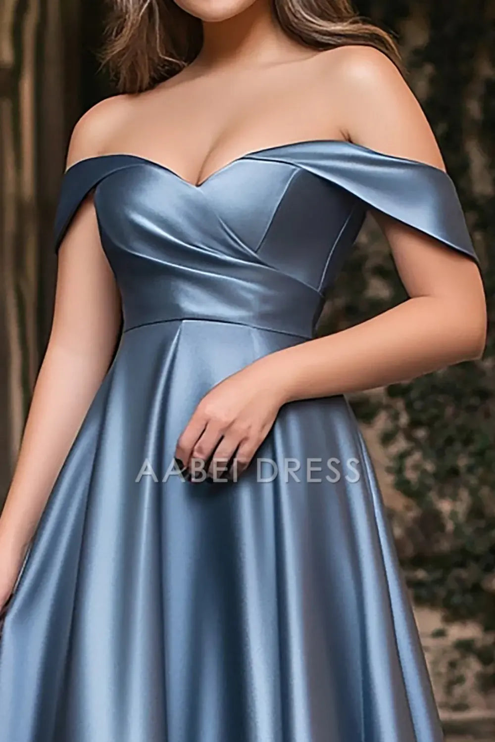 AABEI DRESS Hot Sale Prom Dress Elegant A Line Off The Shoulder Satin Long Fashion Formal Dress