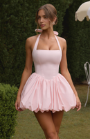 AABEI DRESS Hot Sale Homecoming Dress Fashion Halter Backless Puffball Mini Princess Dress Short Prom Dresse