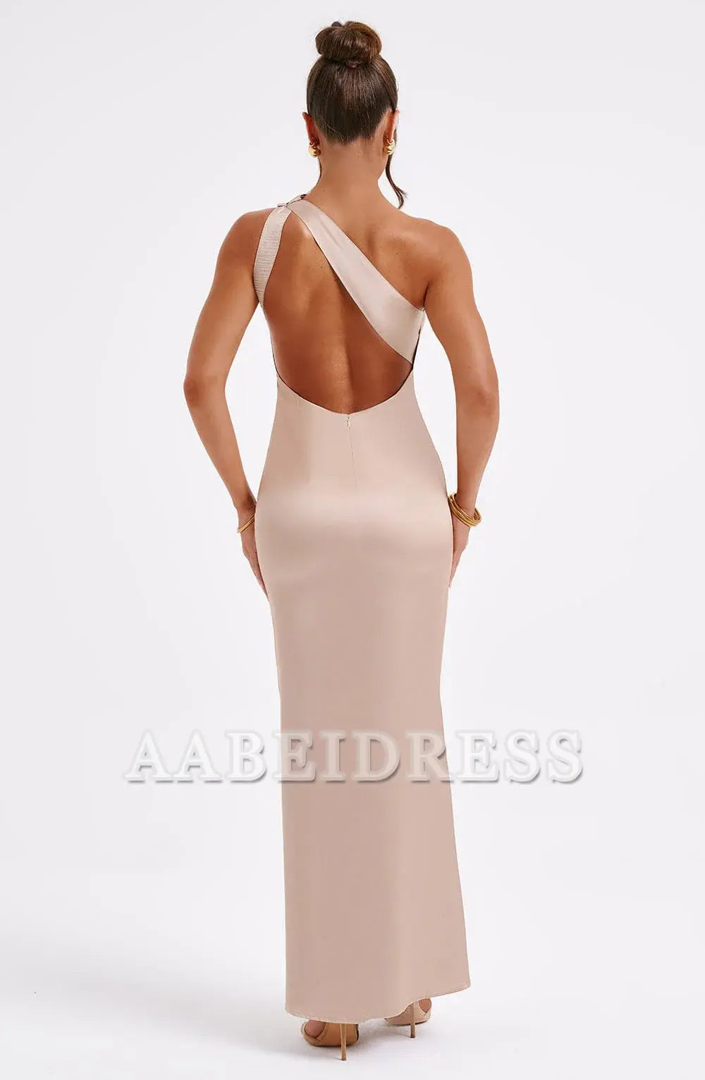 Formal Wear Dresses Prom Dresses One Shoulder Sleeveless Backless Sheath Charming Dresses Wedding Guests Dresses