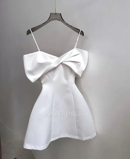 AABEI DRESS Short Party Dress Simple A Line Spaghetti Strap Charming Homecoming Dress