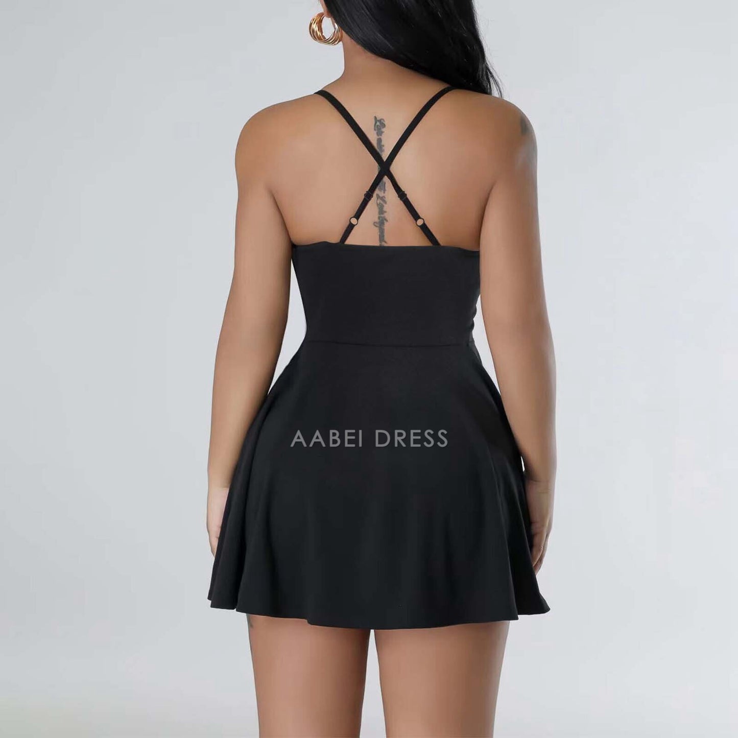 AABEI DRESS New Homecoming Dress A-Line Sexy Mini Dress Solid Color Sleeveless Adjustable Spaghetti Straps Plus Size Dress Banquet Party Clothing Dresses