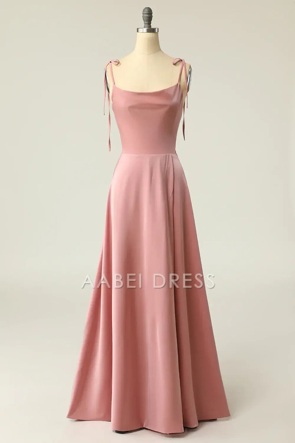 AABEI DRESS Hot Sale Prom Dress Simple A Line Spaghetti Straps Backless Side Fork Long Fashion Formal Dress