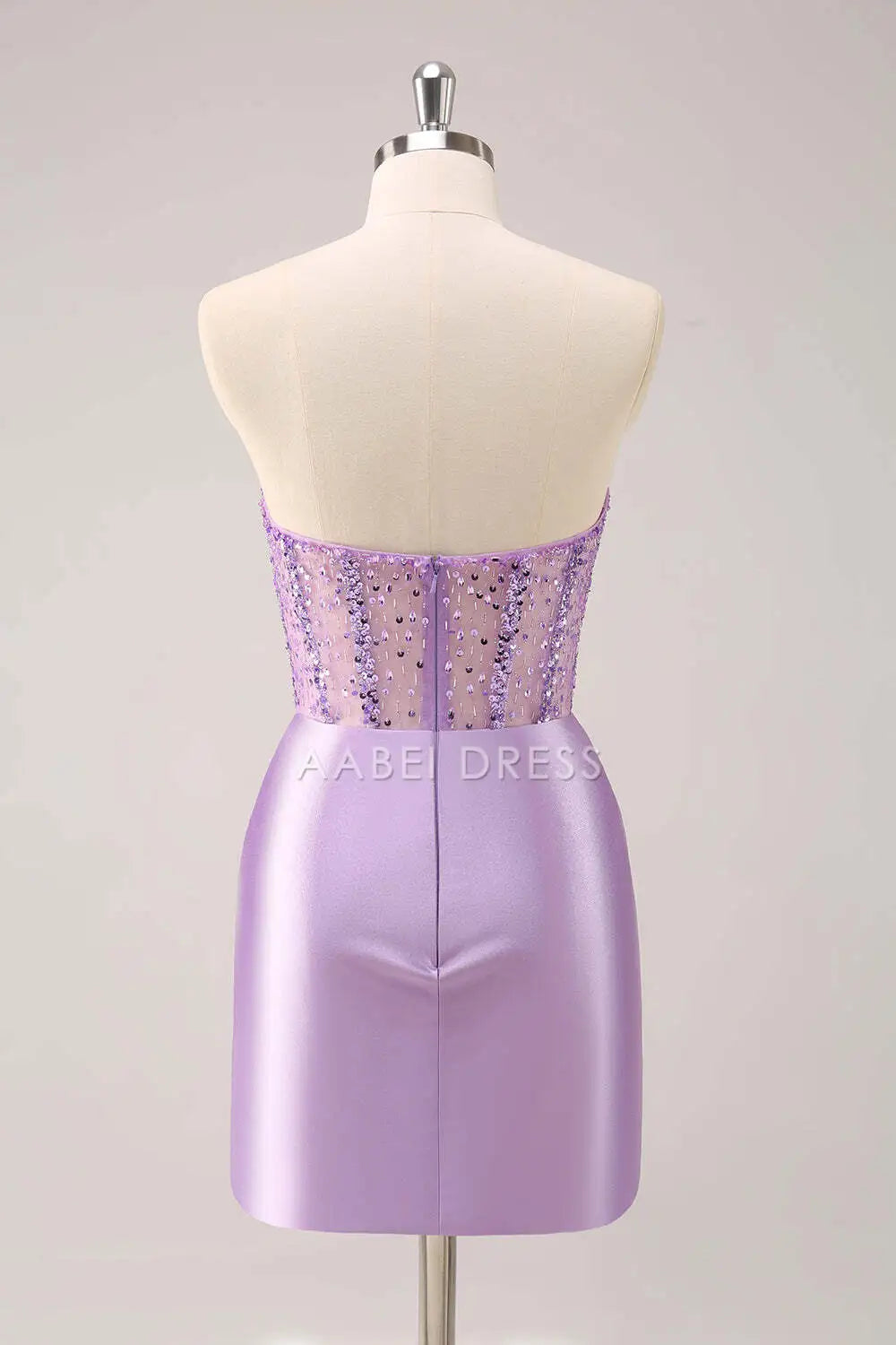 AABEI DRESS New Homecoming Dress Charming Sparkly Strapless Sweetheart Beading Corset Tight Short Graduation Dress