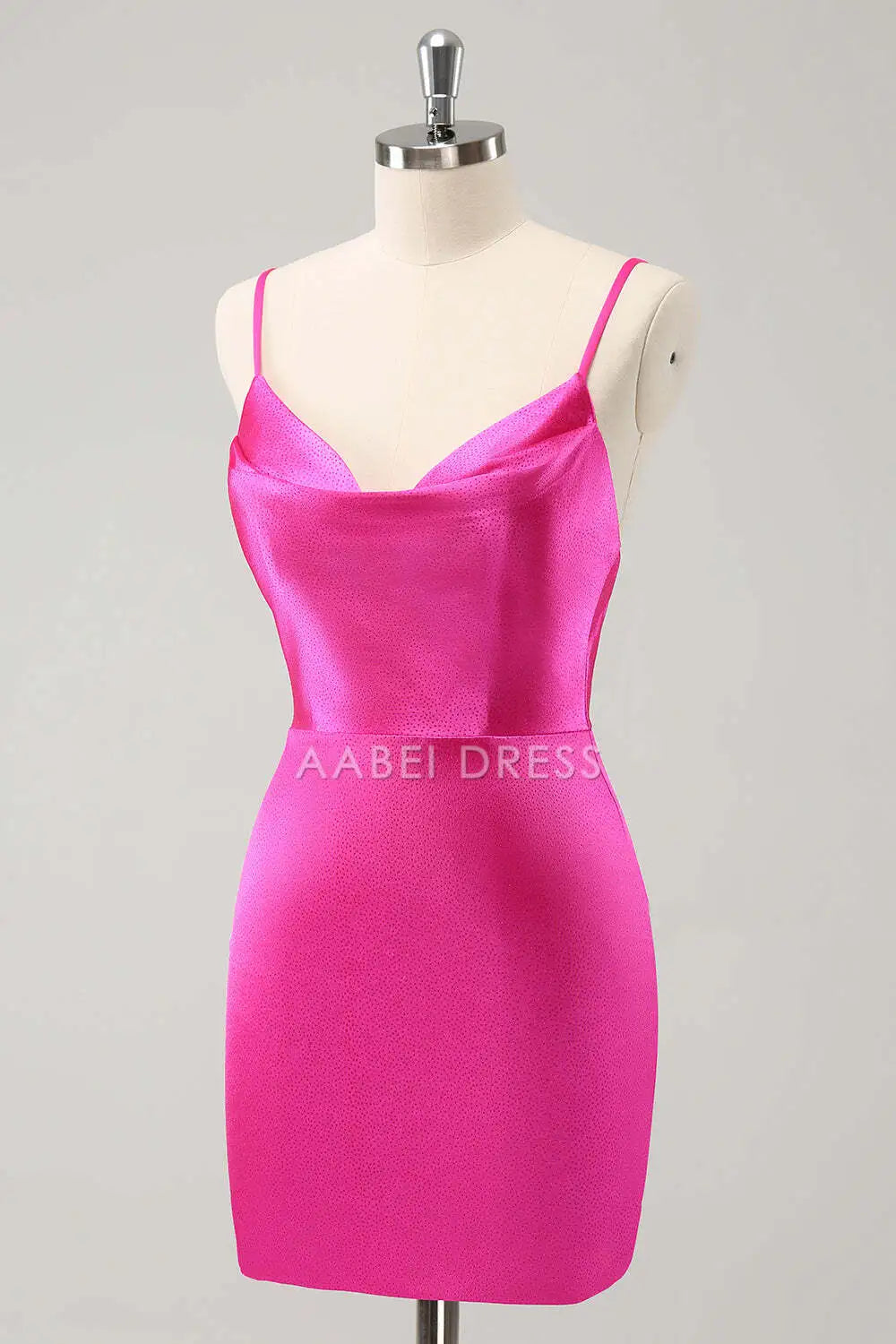 AABEI DRESS New Homecoming Dress Fashion Tight Cowl Neck Spaghetti Strap Backless Gorgeous Short Graduation Dress