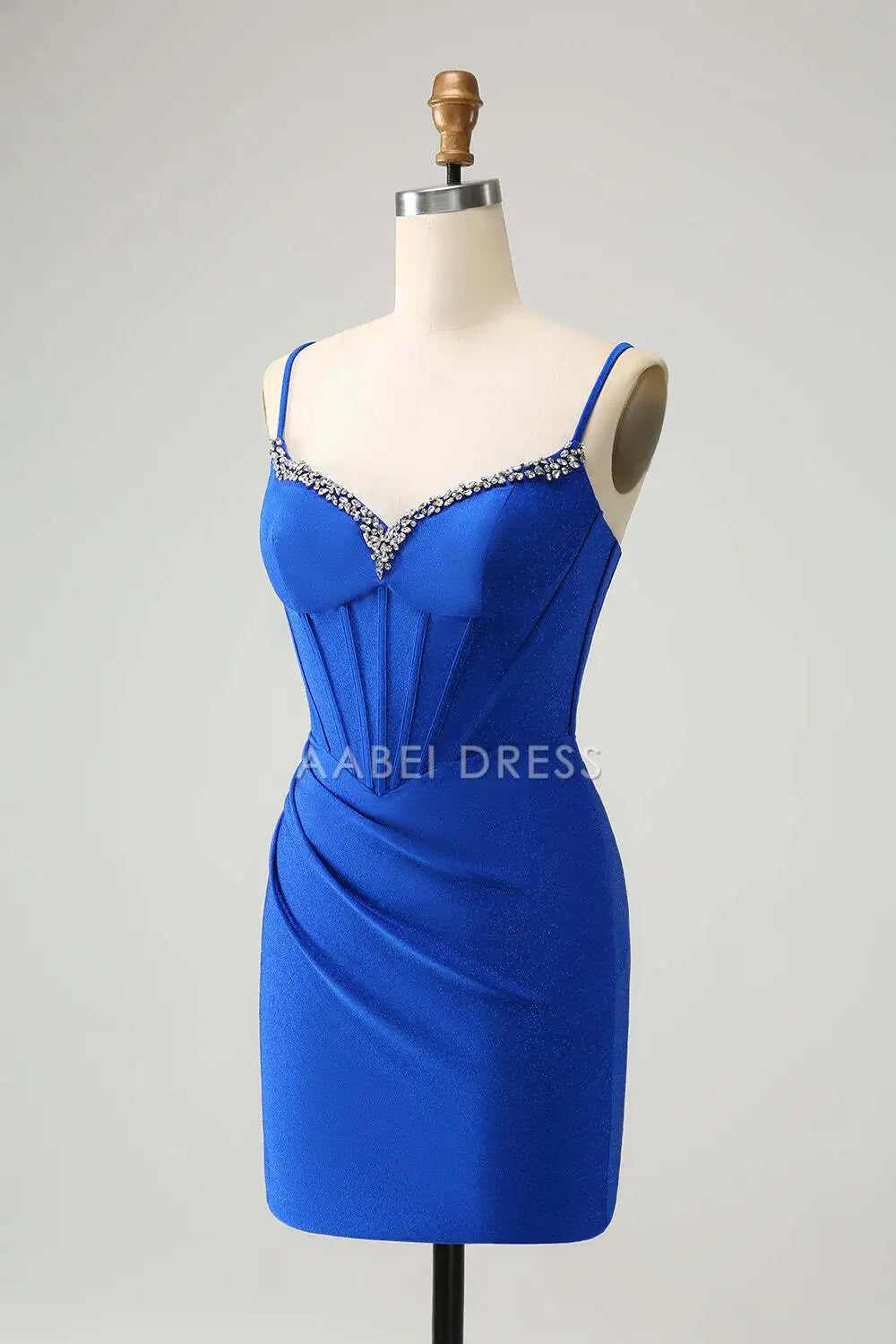 AABEI DRESS New Homecoming Dress Sparkly Tight Corset Sweetheart Spaghetti Straps Beadwork Elegant Short Graduation Dress