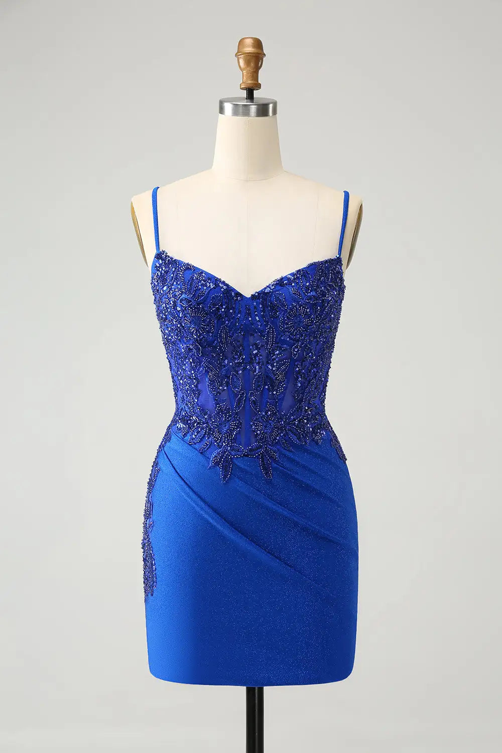 AABEI DRESS New Homecoming Dress Sparkly Tight V Neck Spaghetti Straps Beading Backless Gorgeous Short Graduation Dress