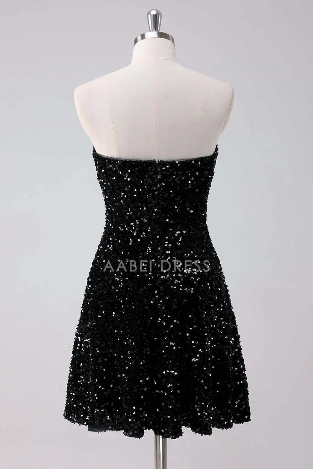 AABEI DRESS New Homecoming Dress Sparkly A-Line Strapless Sequins Elegant Short Graduation Dress
