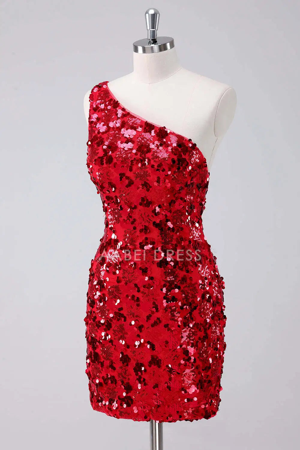 AABEI DRESS New Homecoming Dress Fashion Sparkly Sheath One Shoulder Tight Backless Sequins Short Graduation Dress