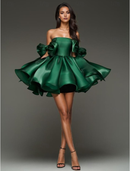 AABEI DRESS New Homecoming Dress A-Line Elegant Formal Sleeveless Sweetheart Satin with Bow(s) Fashion Short Prom Dresses