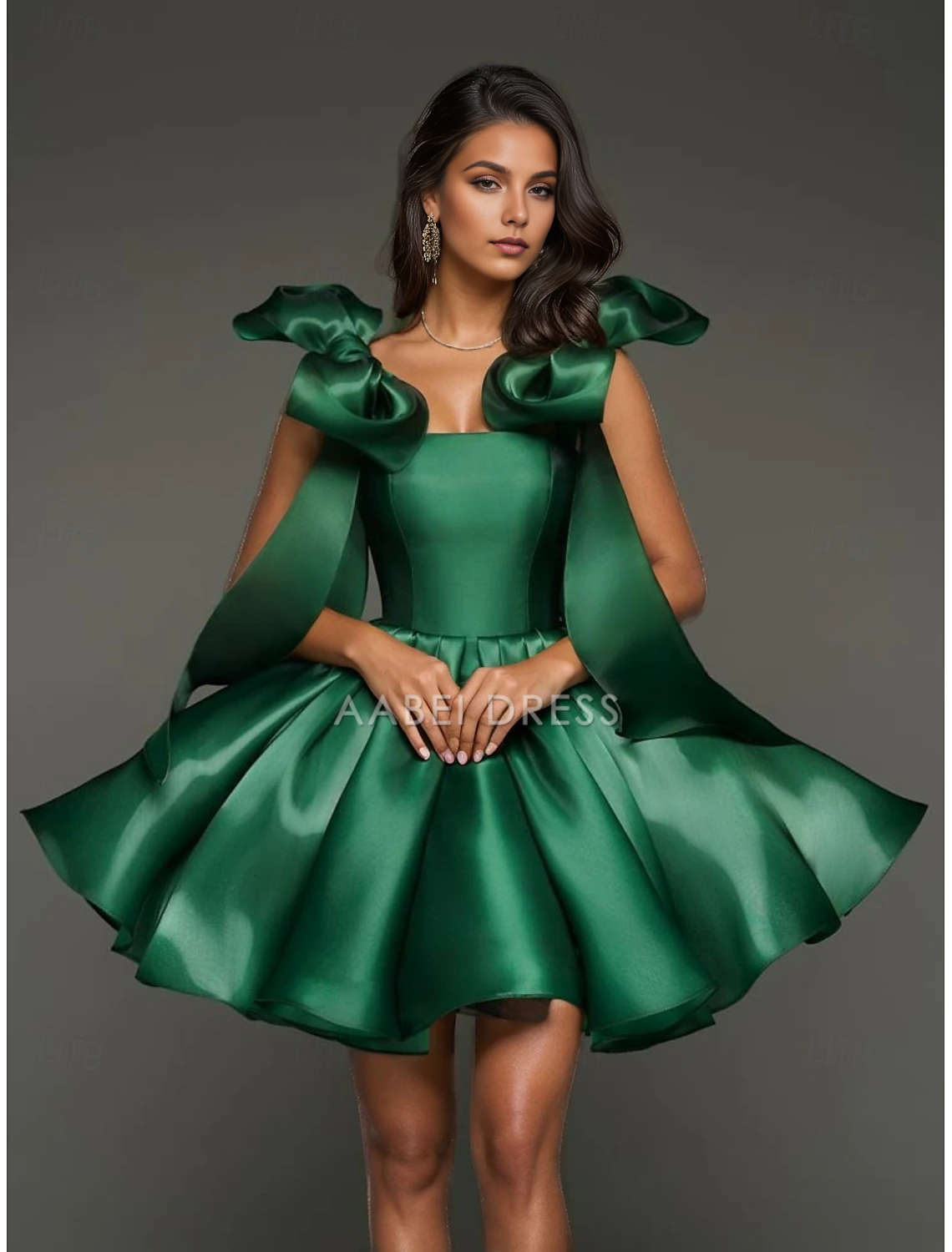 AABEI DRESS New Homecoming Dress A-Line Elegant Formal Sleeveless Sweetheart Satin with Bow(s) Fashion Short Prom Dresses