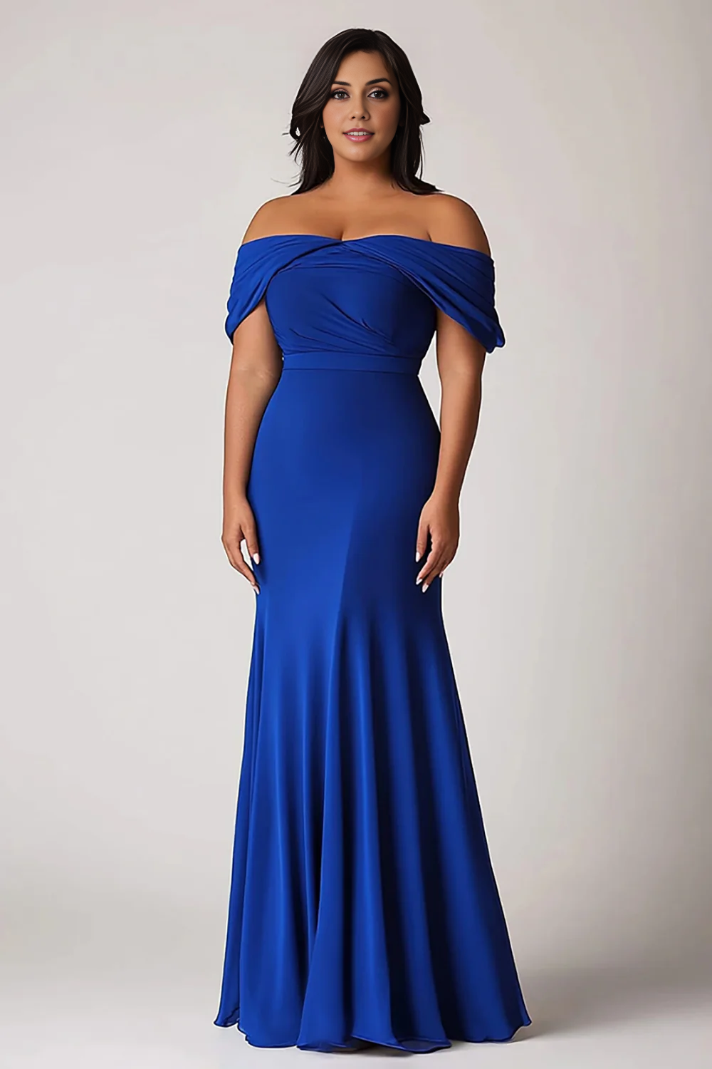 AABEI DRESS Mother Of The Bride Dress Sheath Pleated Off The Shoulder Dignified Plus Size Long Formal Wear Dresse