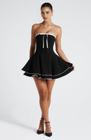 AABEI DRESS Hot Sale Homecoming Dress Simple Unique A Line Strapless Two Tiered Circular Mini Dress Fashion Short Prom Dresse