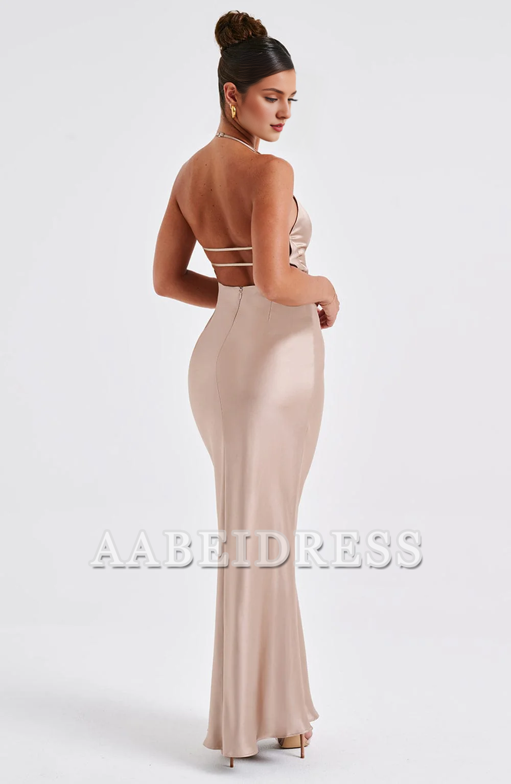 Formal Wear Dresses Prom Dresses Mermaid Spaghetti Strap Plunge Backless Sheath Dresses Elegant Simple Wedding Guests Dresses