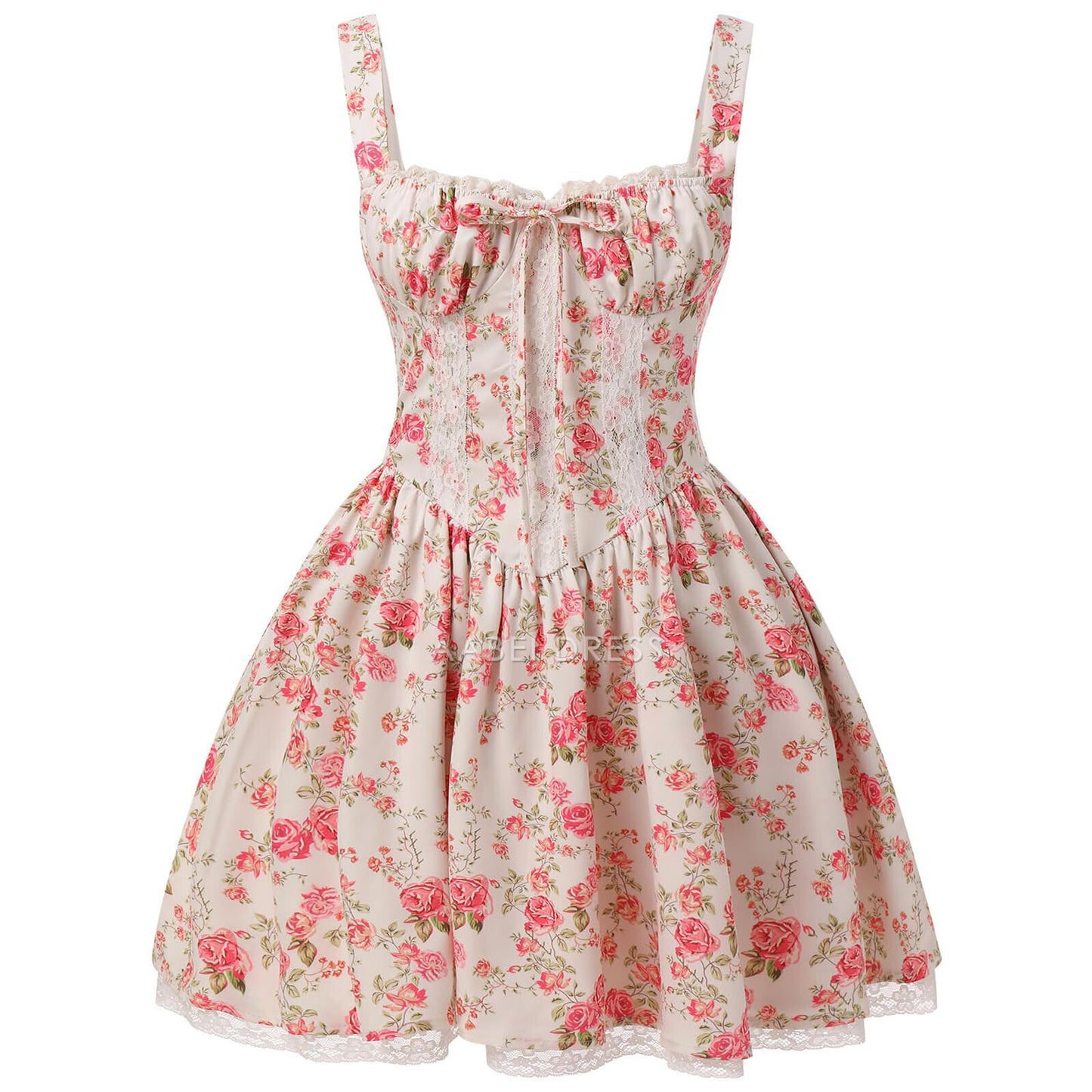 AABEI DRESS New Homecoming Dress Sexy Lace Suspender Tie Up Corsets Bodycon Mini Dress Summer Boho Short Prom Dress