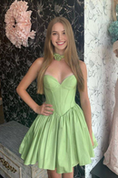 AABEI DRESS New Homecoming Dress Elegant A-line Strapless Sweetheart Ruched Cute Short Prom Dresse