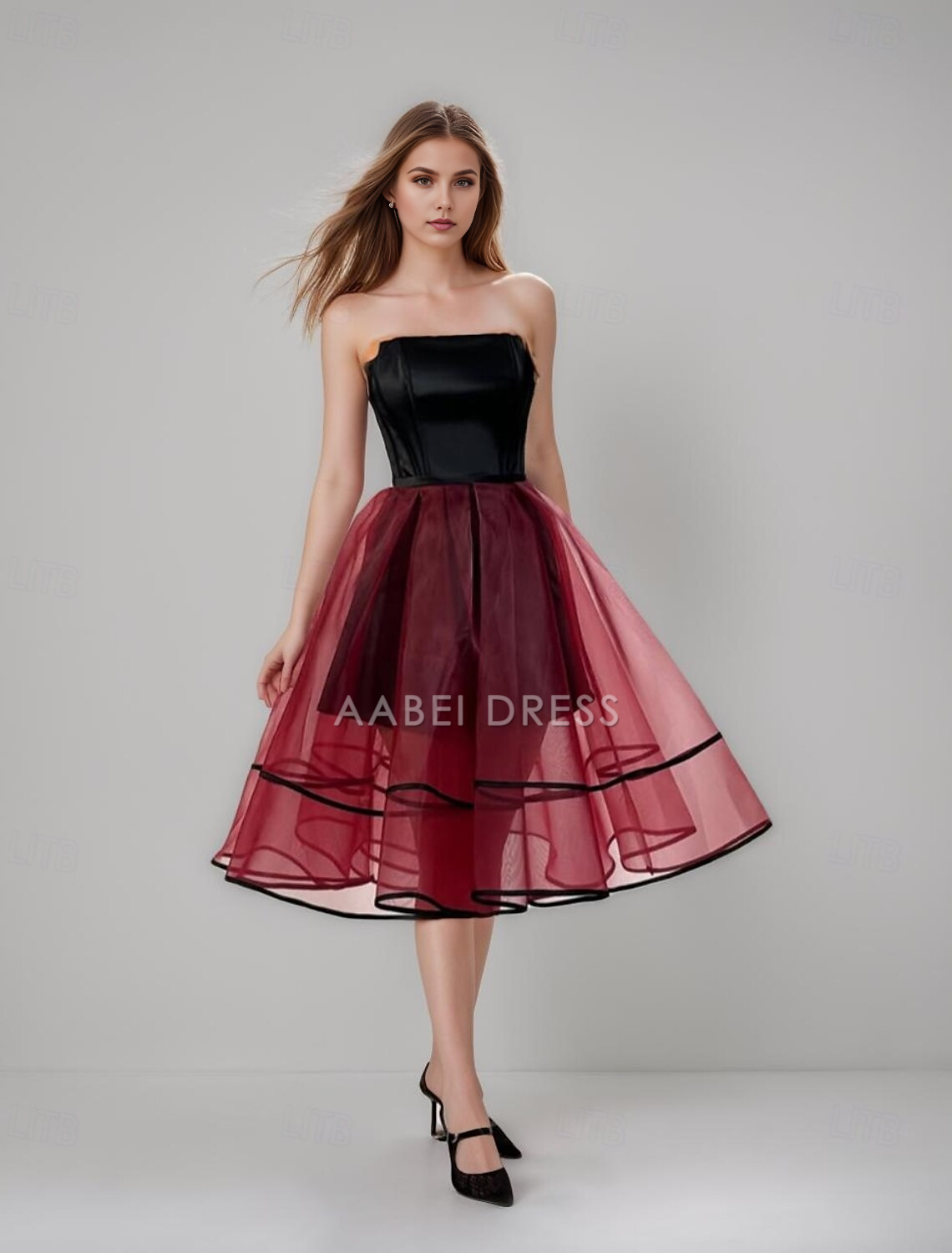 AABEI DRESS New Homecoming Dress Elegant A-Line  Dress Formal Corset Dress Sleeveless Strapless Satin with Pleats Short Prom Dresse