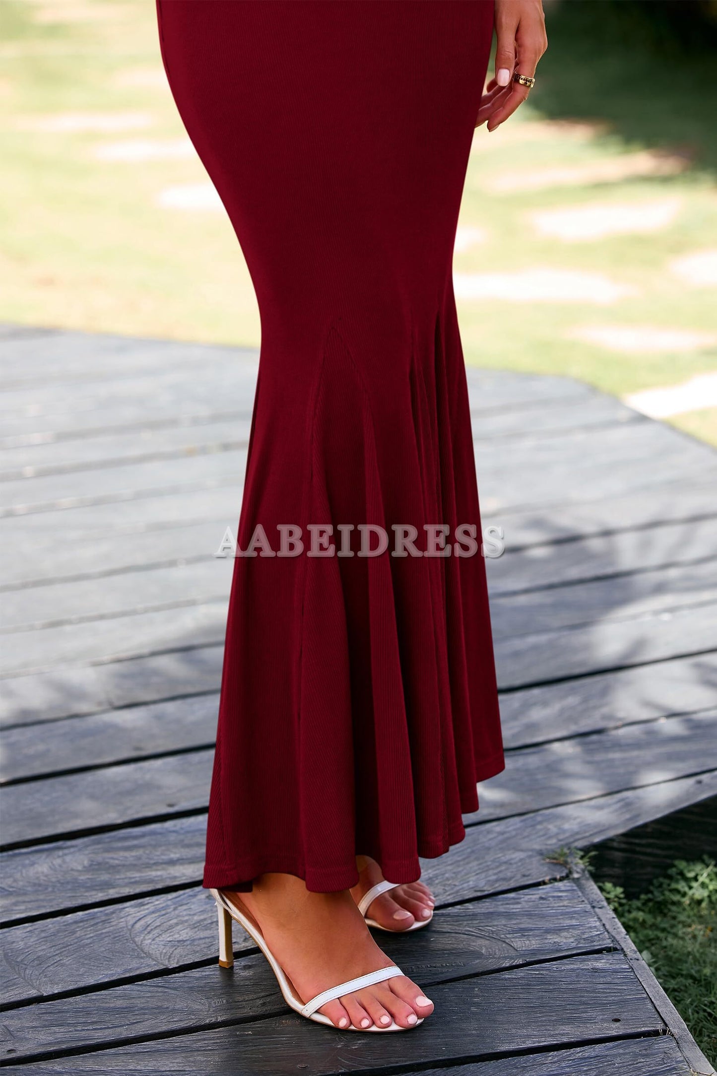 Prom Dress Women's Summer Bodycon Long Maxi Dress Sleeveless Scoop Neck Mermaid Cocktail Party Dresses Formal Wear Dresses