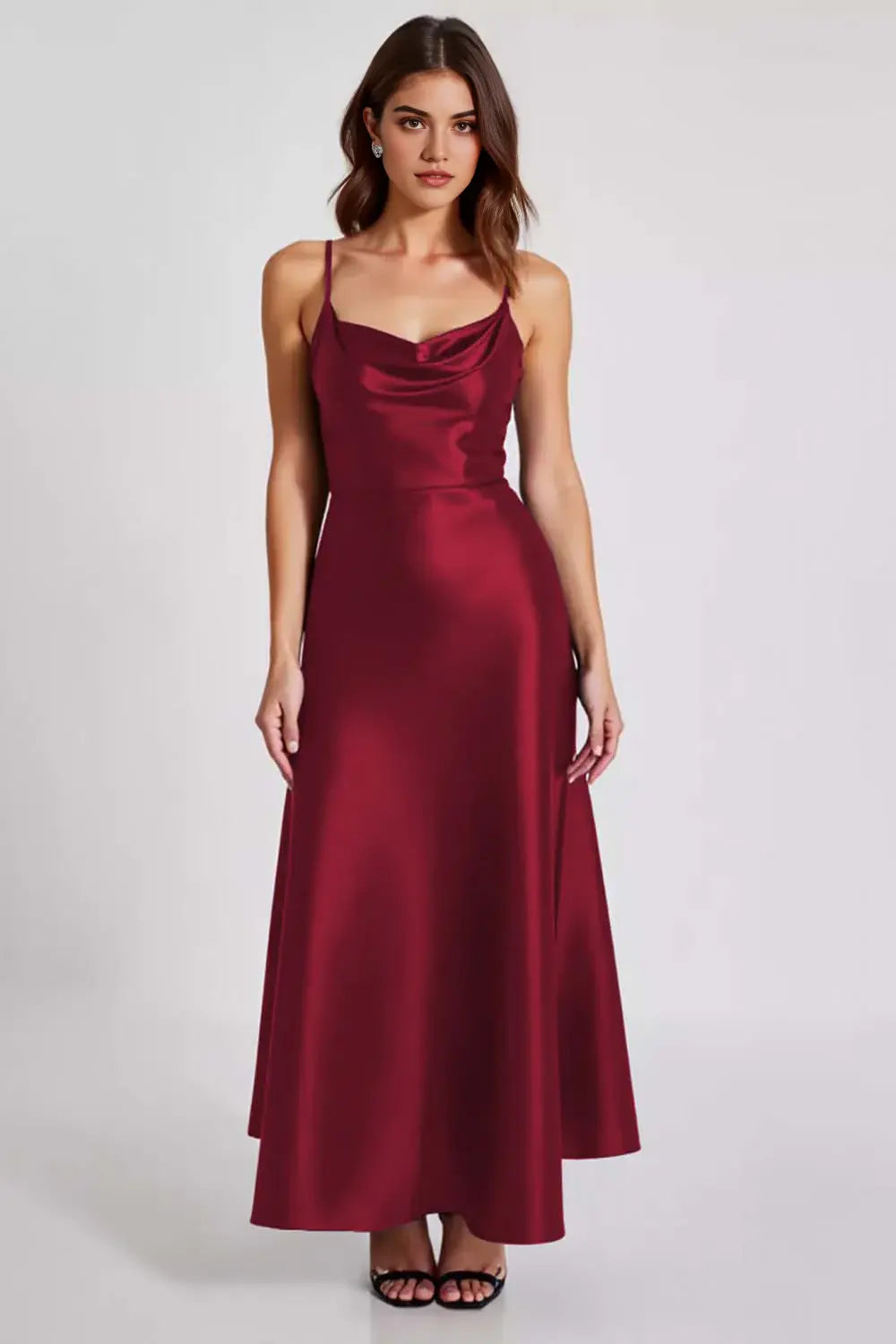 Elegant Navy A Line Spaghetti Straps Strapless Ruched Simple Long Formal Dress Hot Sale Evening Dresses